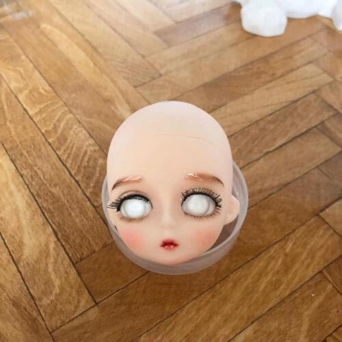 Cute BJD Dolls Head Mold Makeup Doll Accessories 1/6 BJD Doll Parts Toys Creativity Kids For Girls Collection Gift