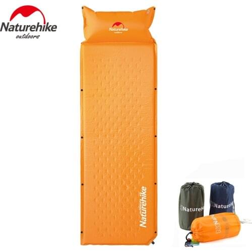NatureHike Self-Inflating Camping Pad Sleeping Mat with Attached Inflatable Pillow Ultralight Comfortable for Outdoor Travels