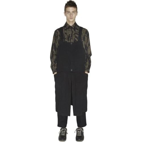 27-44 2019 New mens clothing Hair Stylist overalls Designer Oil Painting Skirt and Trousers Connection pants plus size costumes