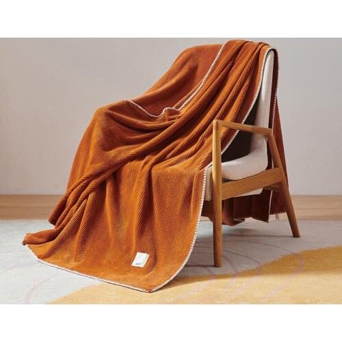 Hot waffle milk velvet composite blanket multifunctional blanket Bed Blanket Available in four seasons