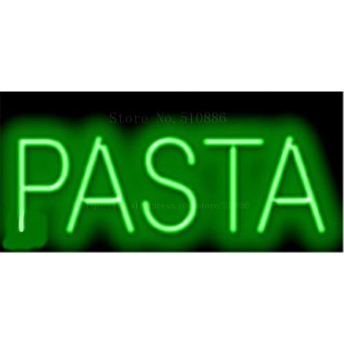 Pasta NEON SIGN REAL GLASS BEER BAR PUB LIGHT SIGNS store display Restaurant Advertising food wings dinning drink Lights 17*14"