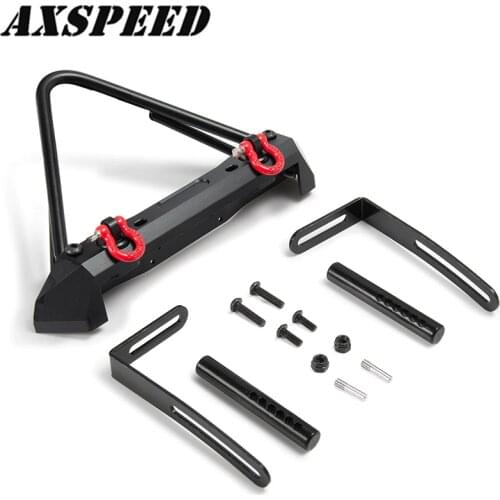 1:10 RC Front Bumper Metal Anti-Collision Bumper with Shackles for 1/10 Axial SCX10 D90 RC Crawler Car Upgrade Accessories