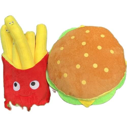 30cm French Fries Burger Plush Dog Toys Funny Interacative Chew Bite Puppies Toy Pets Supplies Plush Toys Kids Dolls Boy Girl