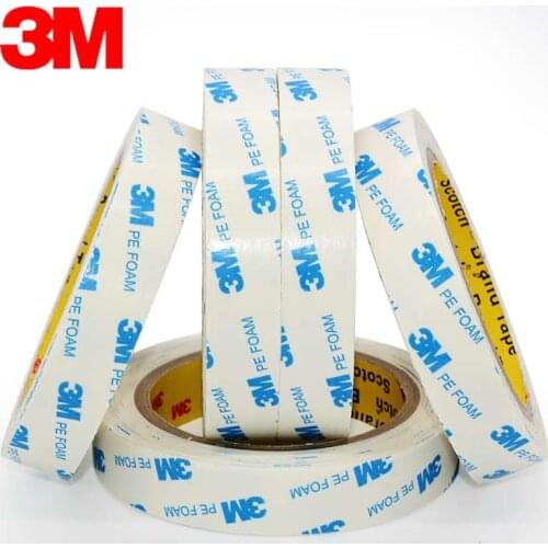 Factory direct sales 3M 1600T Double Coated Polyethylene Foam tape /Double Sided Tape white 1MM thickness ,die cut to any size