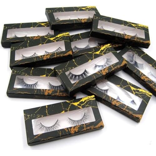 3D Real Mink Eyelashes 100% Hand Made Winged Black Cotton False Eyelashes Stalk Natural Long Eye Lash Reuse Daily Eye Extension