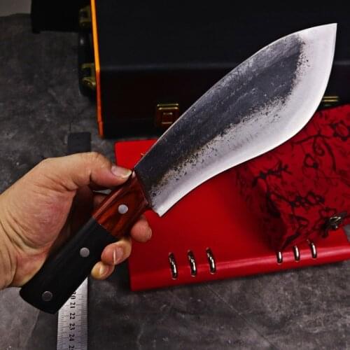 Manual smelting high carbon steel thick sharp chopping knife chopping knife outdoor chopping knife wood chopping knife