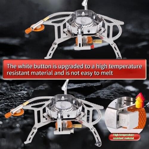 2021New 3500W Outdoor Gas Stove Aluminum Metal Camping Gas burner Folding Electronic Stove Hiking Portable Foldable Split Stoves
