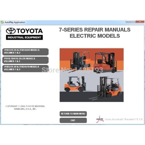Forklift 7-series Repair Manuals for TOYOTA