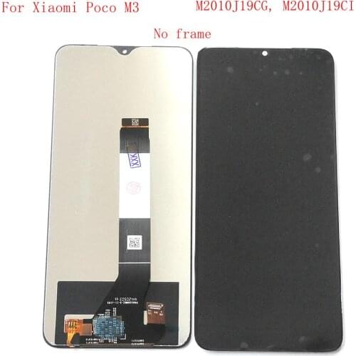 For Xiaomi Poco M3 Lcd Screen Display WIth Touch Glass DIgitizer frame Full Replacement Parts M2010J19CG M2010J19CI