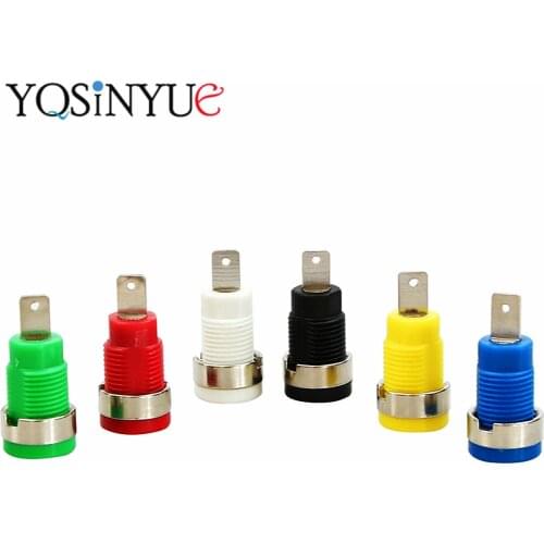 1/5/10PCS Insulated Safety 32A 4mm Banana Terminal 6 Colors Female Jack Panel Mount Socket Binding Post Wire Connector