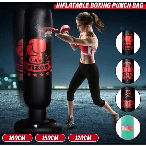160cm Inflatable Tumbler Punching Bag for Adult Children Fitness Sand Bag PVC Thicken Boxing Pillar Post Body Building Toys Gift