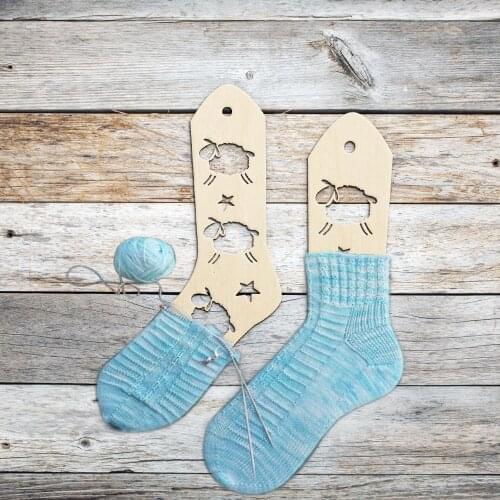 2pcs Wooden Cute Sheep Sock Blockers Wood Socks Form Handmade Sock Stretcher Hand Knit Socks