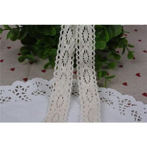 200 Yard Antique Style Crochet 100% Cotton Cluny Crochet Cotton Lace Trim Edging Wedding Sewing wholesale