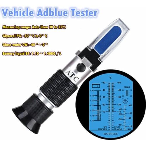 4 In 1 Engine Fluid Glycol Freezing Point Urea Adblue Car Battery Refractometer Automotive Antifreeze Refractometer 34% Off