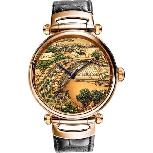 Aivasee Mens Gold Watch