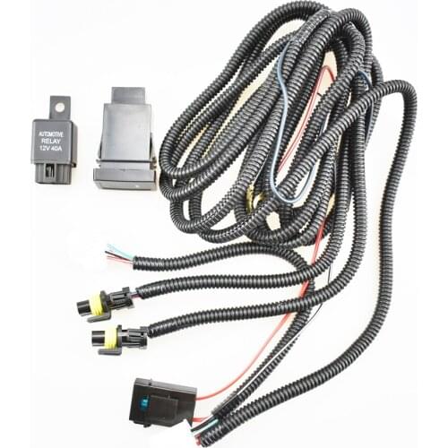 Car Fog Light H11 Wiring Harness Fuse Relay Cable Switch Kit For S-uzuki Swift III MZ EZ Hatchback 2005-2009