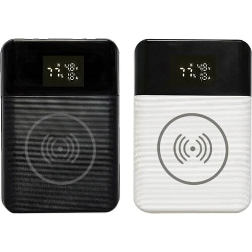 LCD Display 4x18650/18700/20700/21700 Battery Case Power Bank Shell Wireless Charger Box without Battery Powerbank Protector