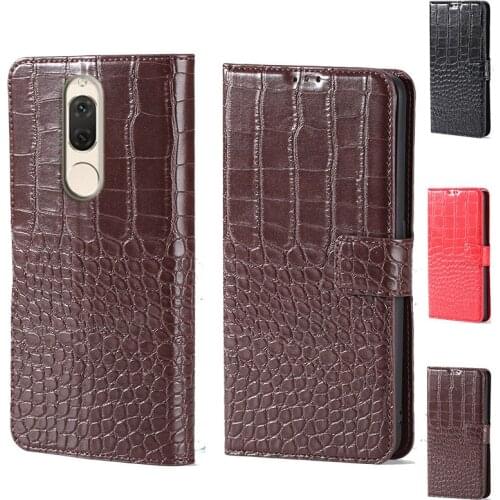 For Huawei Mate 10 Lite Luxury Crocodile design Flip Leather Wallet Phone Case For Huawei Nova 2i Phone cover card slot