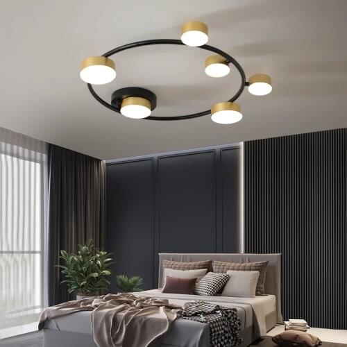 Black Ceiling Lights Nordic Led Lights For Room Living Room Kitchen Modern Kids Bedroom Lamp Minimalist Decor luces de techo