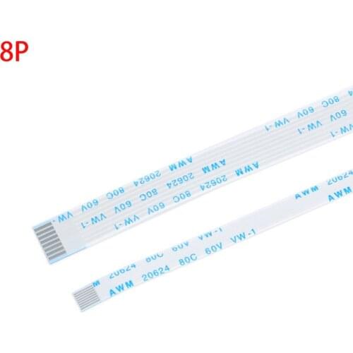5Pcs 8 Pin FFC/FPC Flexible Flat Cable Pitch 0.5mm 1mm Reverse /Forward Direction AWM 20624 80C 60V