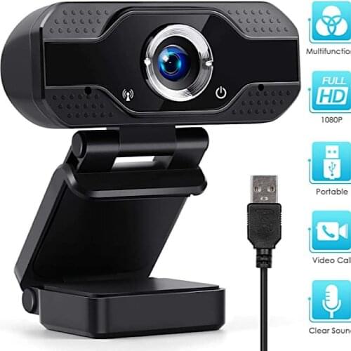 HD 1080P Webcam Computer USB Work for PC Web Camera Mini Web Cam Rotatable Cameras Live Broadcast Video Webcams Streaming