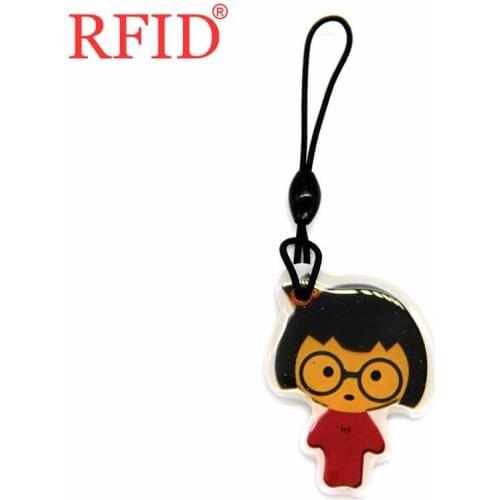 ID 125Khz EM4305 EM4205 Rewritable Writable Keyfob Smart Card RFID Cartoon Waterproof Keychain Token Tag Access Control Card 1