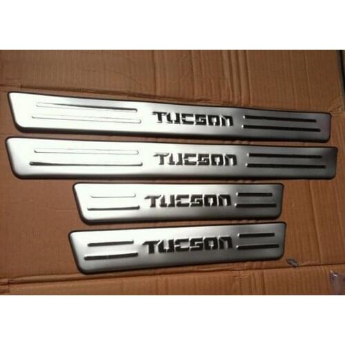 Adhesive wear of high quality stainless steel doors and Windows, 2013,2014,2015 car for Hyundai Tucson part modeling 4 PC