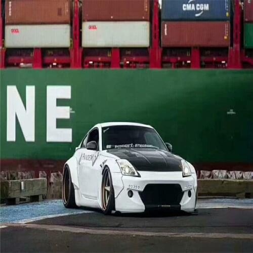 Adecuado para 03-08 Nissan Z33 350Z VAD-RB FRP de fuselaje ancho Kit de cuerpo completo-incluye parachoques delantero alerón tra