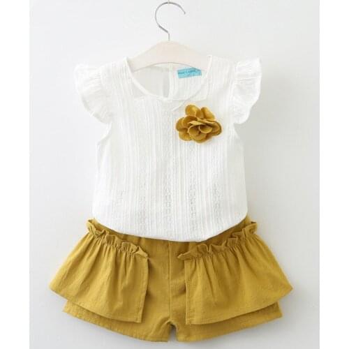 DFXD Toddler Girls Summer Clothing Set 2018 New Arrival Kids Princess 2pcs Suit Set Sleeveless Vest Top+Shorts Children Outfits