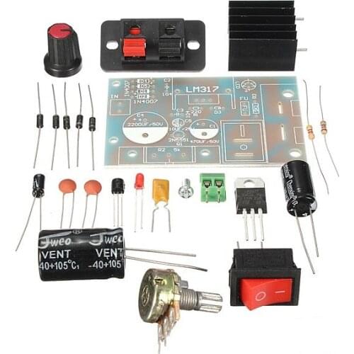 DIY LM317 Adjustable Regulated Voltage Module Suite Kit DC/AC Input Parts Kit