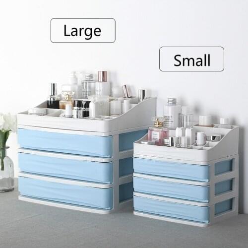 Large Capacity Cosmetic Storage Box Plastic Drawer Makeup Organizer Jewelry Container Makeup Brushes Lipstick Holder Box