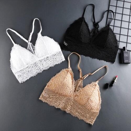 Hot Top Bra Lace Bralette Y-line Underwire Underwear Sexy Lingerie Women Girl Gift Push Up Bra Plus Size M-6XL