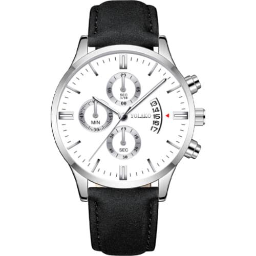 Magicshark Men's Watch With Leather Strap