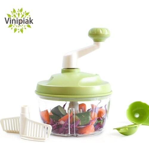 Multifunctional Vegetable Food Chopper Onion Meat Grinder Egg Blender Manual Stainless Steel Blade Kitchen Tool Food Prosessor