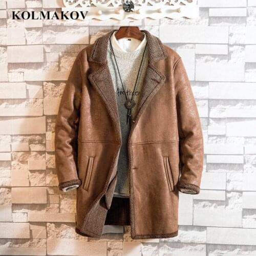 KOLMAKOV New Mens Clothing Fashion Mens Long Windbreakers Mans Cashmere Liner Trench Coats Large Size M-5XL Overcoats for Men