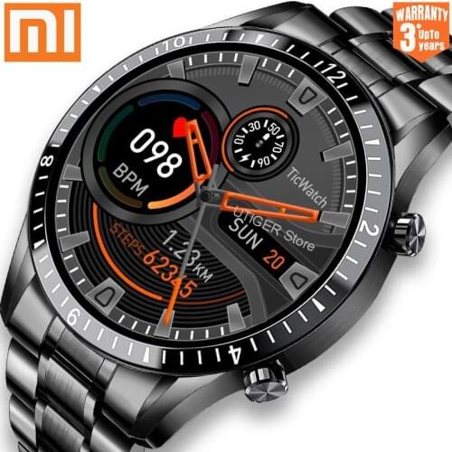 Xiaomi Luxury brand mens watches Steel band Fitness watch Heart rate blood pressure Activity tracker Call Smart Watch For Men