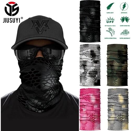 Men Scarf Python Printed Camo Black Bandana Magic Mask Face Cover Neck Gaiter Bicycle Sport Running Summer Tube Half Masks Women