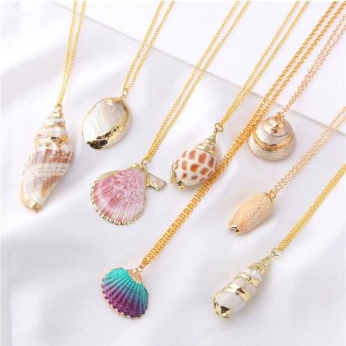 New Boho Sea Shell Summer Necklace Woman Femme Hawaii Beach Bohemia Ocean Jewelry