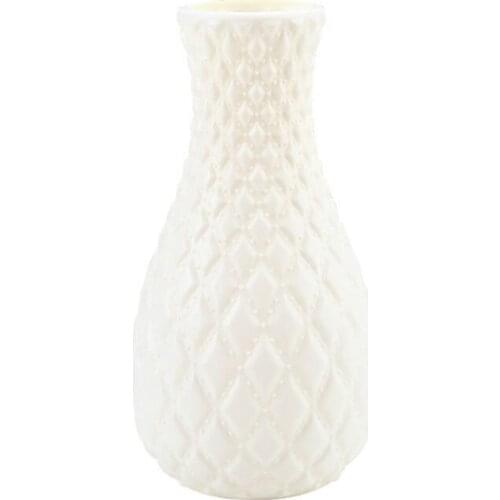 Nordic Style Plastic Vase Imitation Ceramic Flower Pot Container Home Decoration U2JC