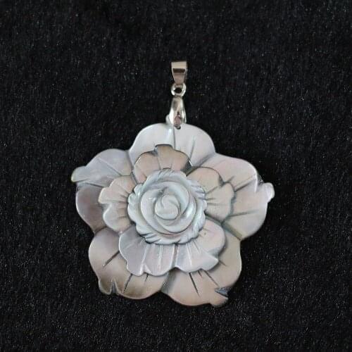 Natural shell flower pendant Beads for women fashion pendant wholesale/retail jewelry B871