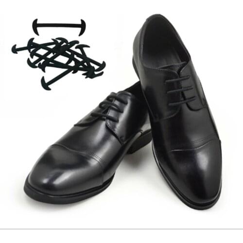 12pcs/set 3 Sizes Men Women Leather Shoes Lazy No Tie Shoelaces Elastic Silicone Shoe Lace Casual Sport Shoe Laces drop shipping