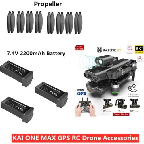 KAI ONE Pro MAX 8K GPS Brushless RC Drone Spare Parts 7.4V 2200mAh Battery/Blade/Arm Motor KAI 1 PRO Kai one MAX Accessories