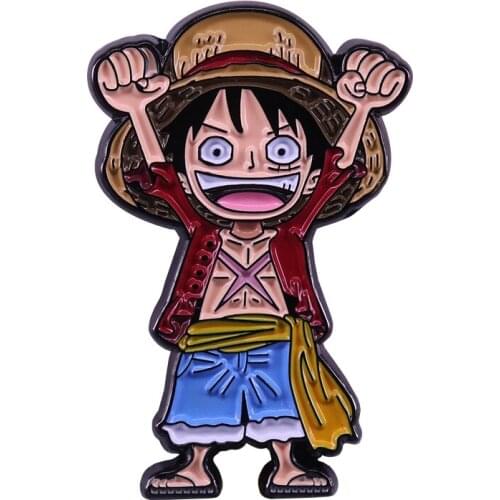 Monkey D Luffy lapel pin badge anime manga fans classic addition