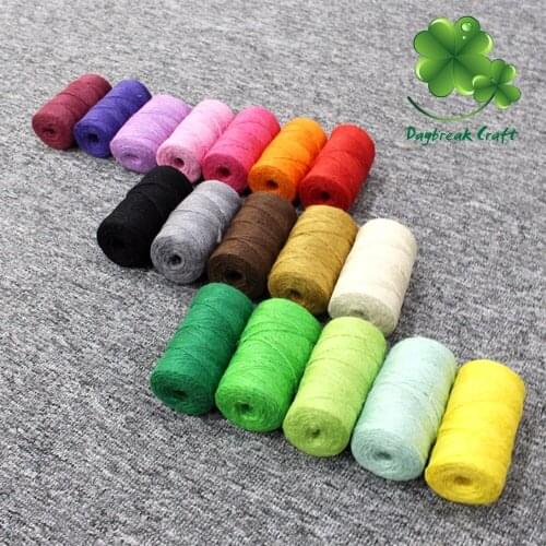 100% Hemp colorful Cords Three Strands decorating twines diy handicraft supplies