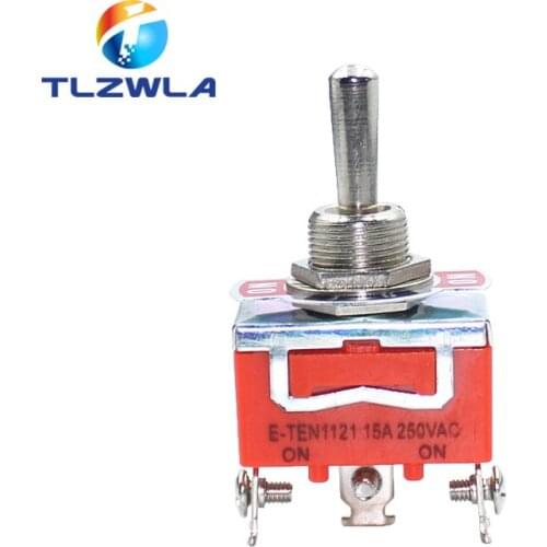 100PCS/LOT E-TEN1121 3-Pin SPDT 3 Terminal G110 ON-ON 15A 250V Toggle Switch