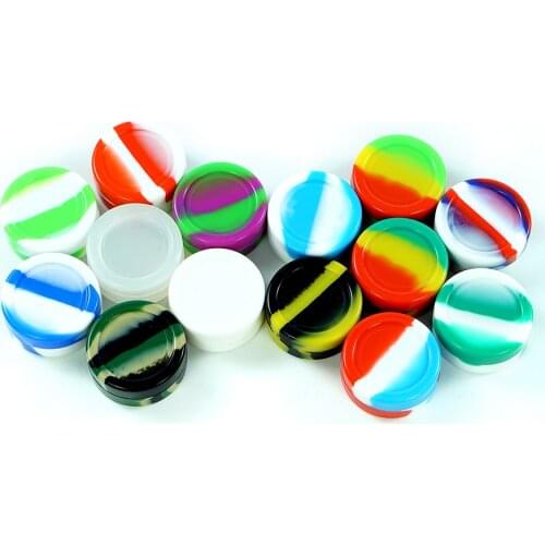 30pcs 11ml silicone wax container jar nonstick dab container silicone concentrate container colorful wax jars