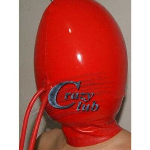 Crazy club_Sex products Bodysuit erotic Latex Customized Hood Mask Fetish Inflatable latex hood Free Shipping Fast Delivery Sale