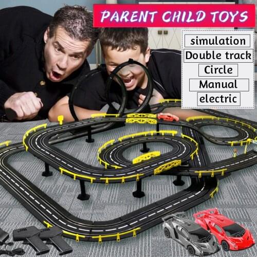 Road track racing toy childrens double track 8-10 years old boy hand electric remote control car children Birthday/holiday gift
