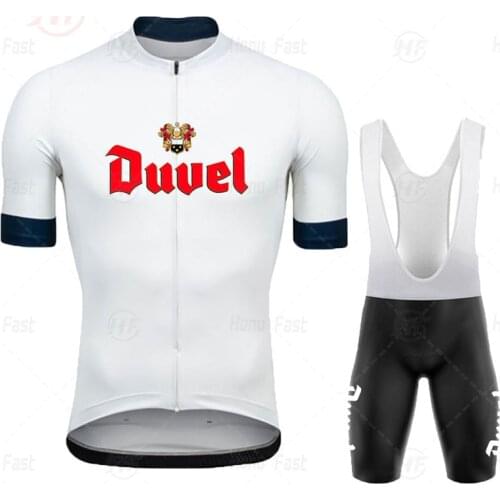 Duvel Cycling Jersey Set Beer Red Team Cycling Clothing 19D Gel Breathable Pad MTB ROAD MOUNTAIN Bike Wear Racing Clothes