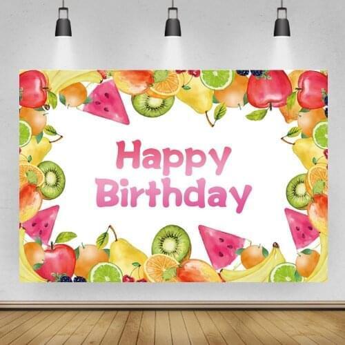 Children Fruits Game Party Backdrops For Table Wall Decoration Newborn Baby Shower Happy Birthday Photography Backgrounds